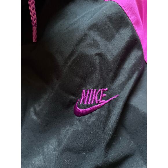 Nike Womens/Teen Coat/Jacket Hidden Hood Vibrant Color Size Medium Vintage 90s - Picture 7 of 8